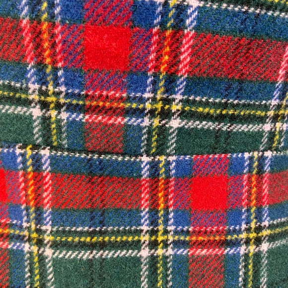 Copper Key Green and Red Plaid Square Neck Print Split Hem Dress - Picture 8 of 10